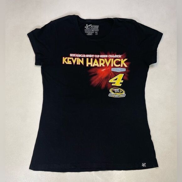 Chase Authentics NASCAR 2014 Champion Kevin Harvick T-shirt Women Medium Black - Picture 3 of 6